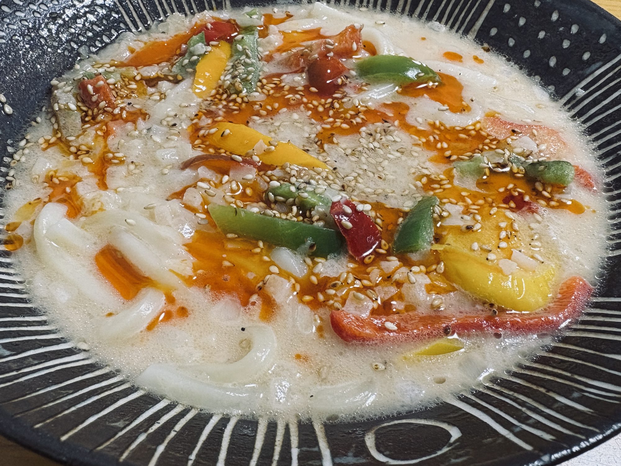 夏野菜の冷やし坦々うどん